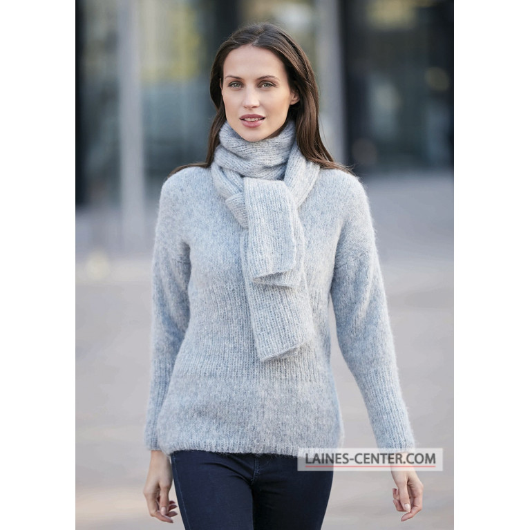 Modèle d'écharpe Alpaca Silver