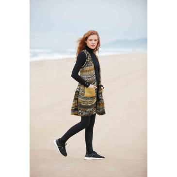 Modèle de Gilet Tanzania - Merino Aran Natur