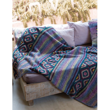 Modèle de Couverture Azteca Degradé - Merino Aran