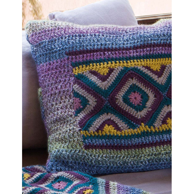 Modèle de Coussin Azteca Degradé - Merino Aran