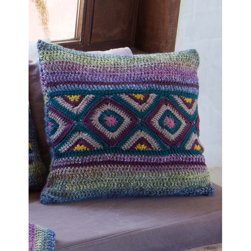 Modèle de Coussin Azteca Degradé - Merino Aran