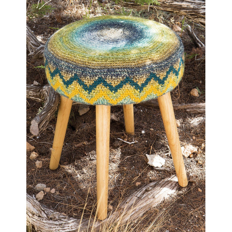 Modèle de Housse de tabouret Azteca Degradé - Merino Aran