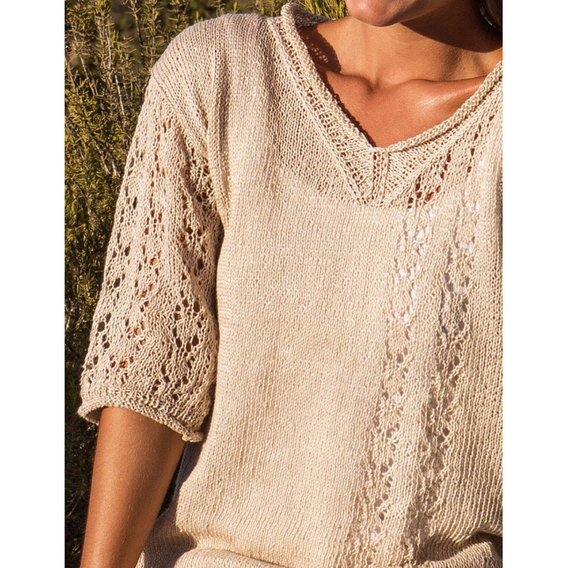 Modèle de Pull Lino 100%