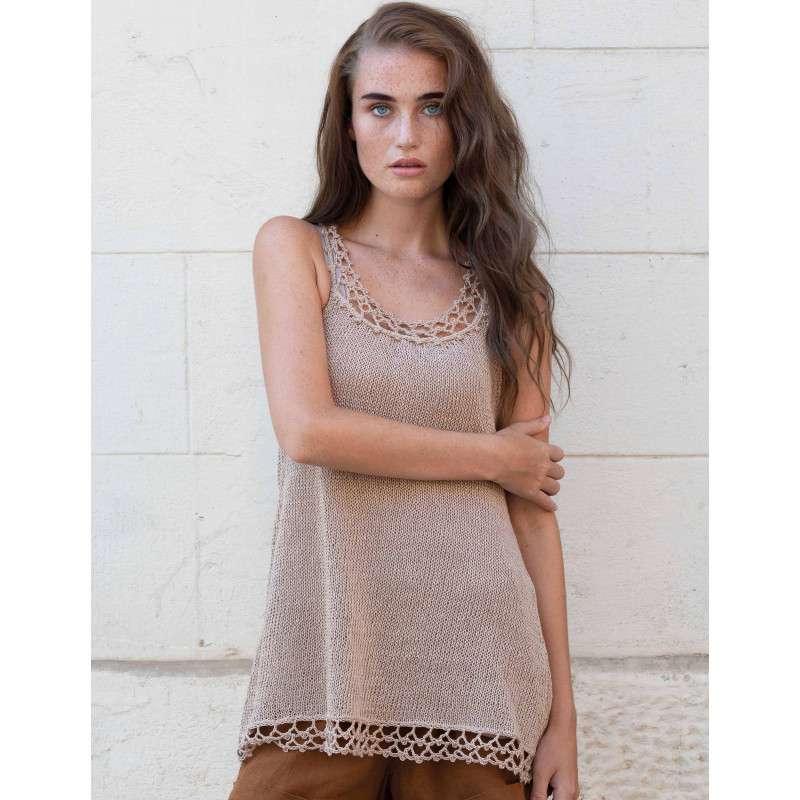 Modèle de Top Femme Lino 100%