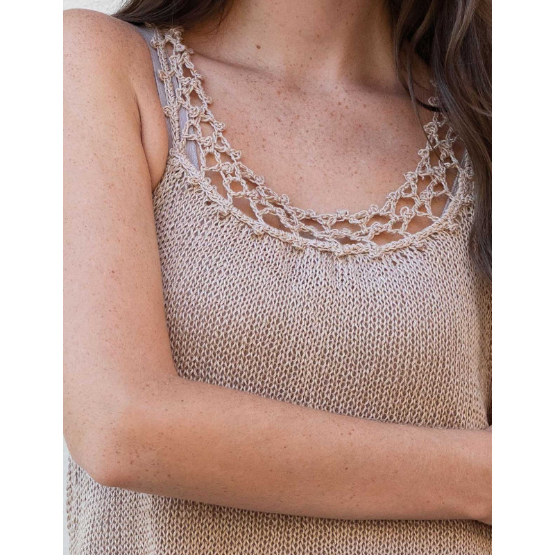 Modèle de Top Femme Lino 100%