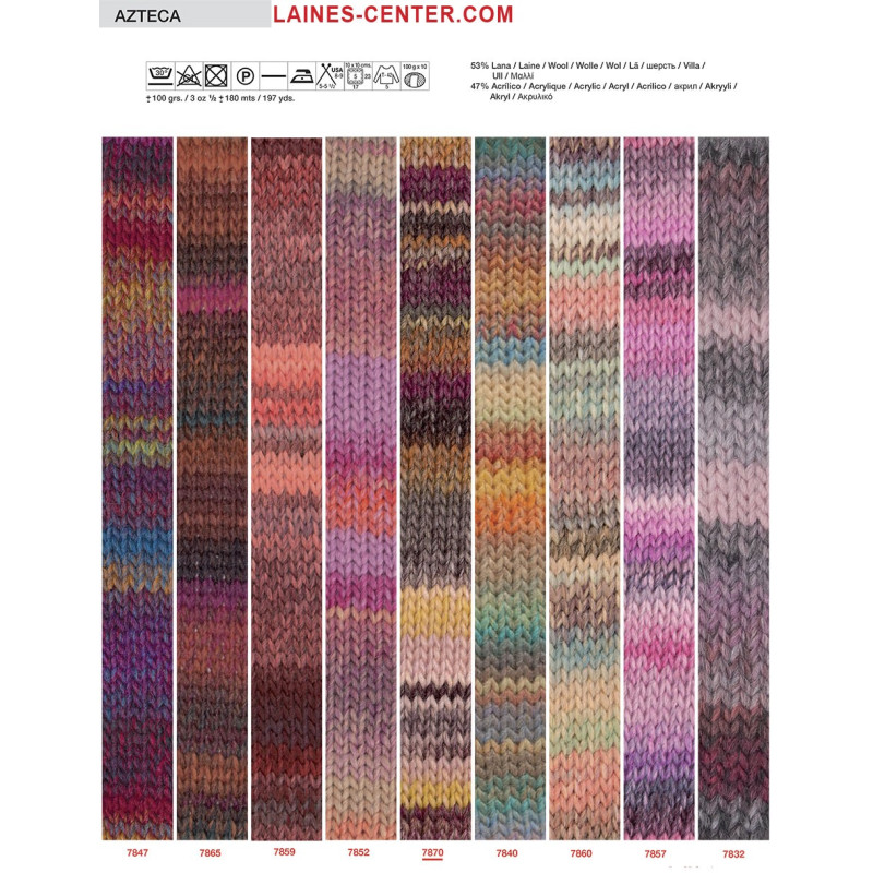 Cartes de coloris Azteca