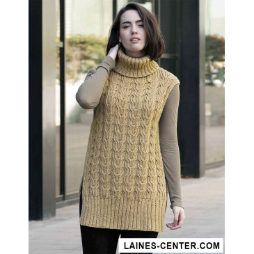 Modèle de Gilet Merino Aran Natur