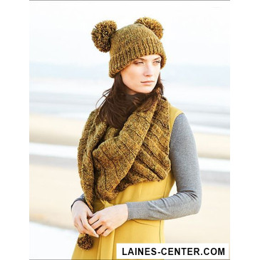 Modèle de Bonnet Fashion Alpaca Tweed Chunky