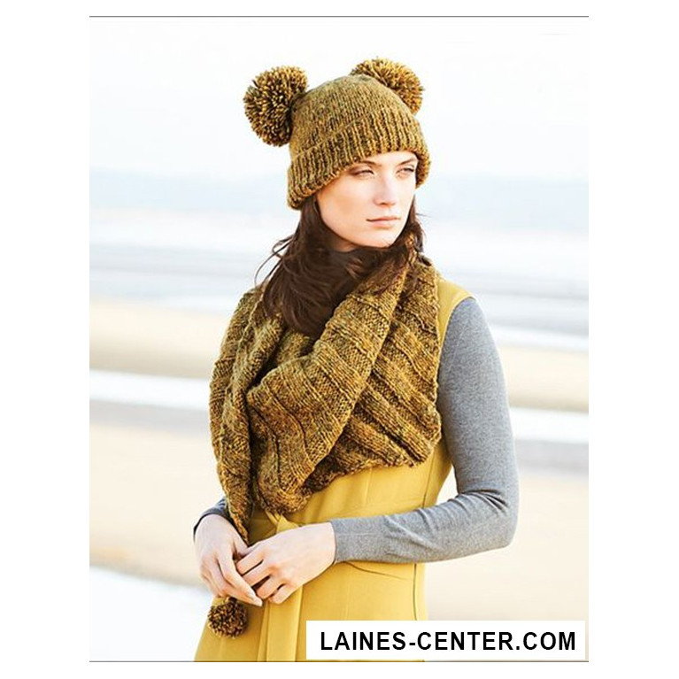 Modèle d’Écharpe Fashion Alpaca Tweed Chunky