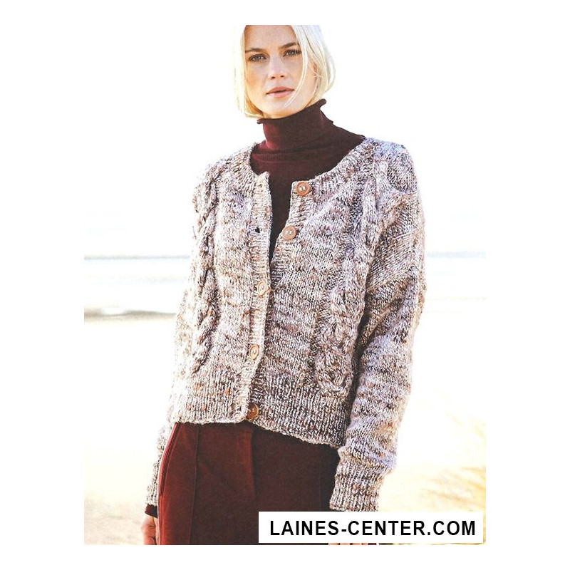 Modèle de Veste Fashion Alpaca Tweed Chunky