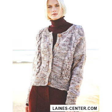 Modèle de Veste Fashion Alpaca Tweed Chunky