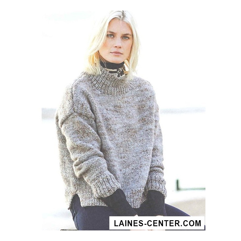 Modèle de Pull Fashion Alpaca Tweed Chunky