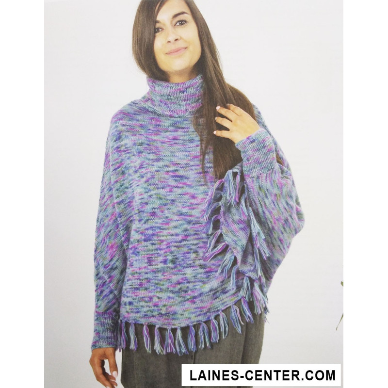 Modèle de Poncho Luxury Hand-Dyed Happiness
