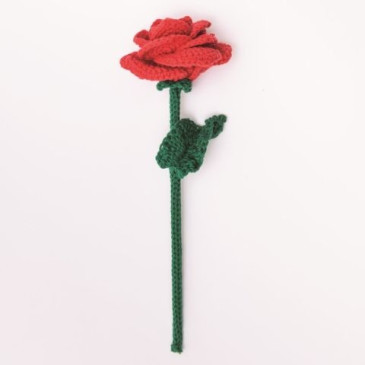 Modèle de Grande Rose en Ricorumi