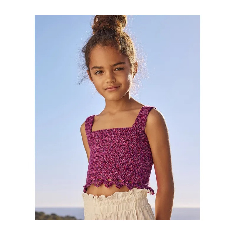 Modèle Débardeur Fleurine en Phil Rainbow