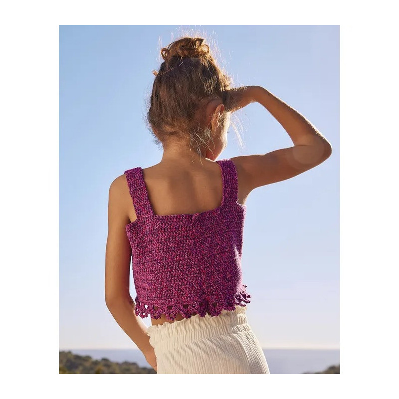 Modèle Débardeur Fleurine en Phil Rainbow