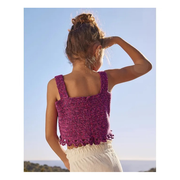 Modèle Débardeur Fleurine en Phil Rainbow