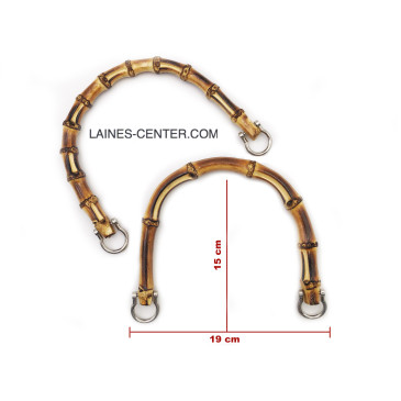 Poignée de sac en bambou texturée