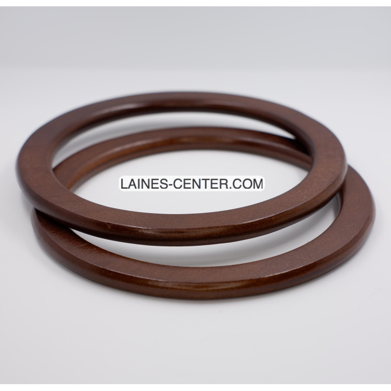 Poignée de sac ronde en bois