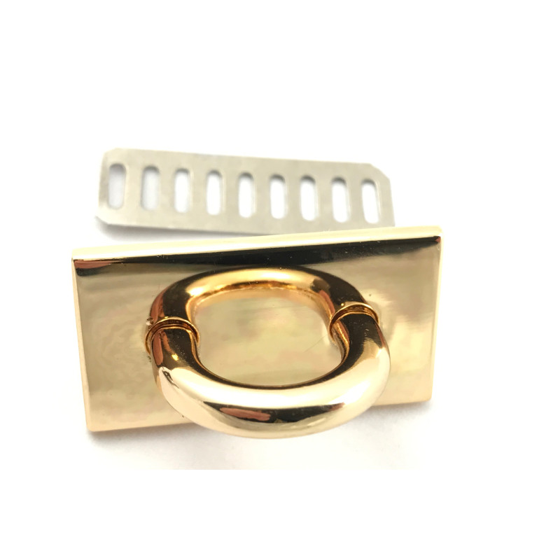 Attache pour sac en métal - grande taille or