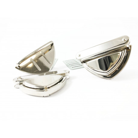 Fermeture pour sac en métal - argent