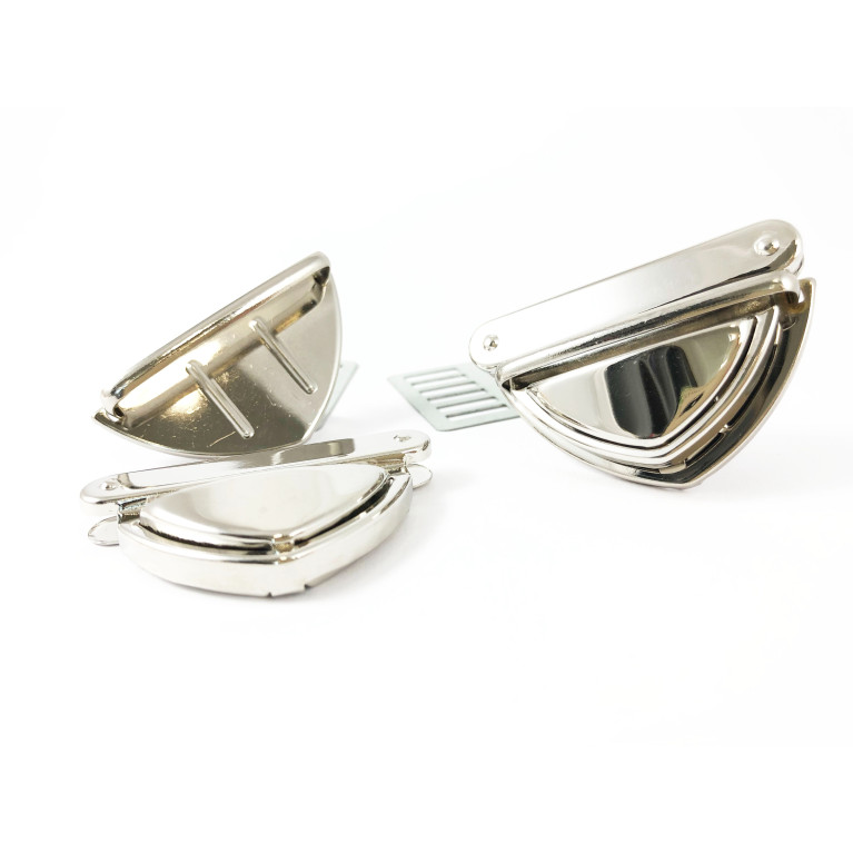 Fermeture pour sac en métal - argent