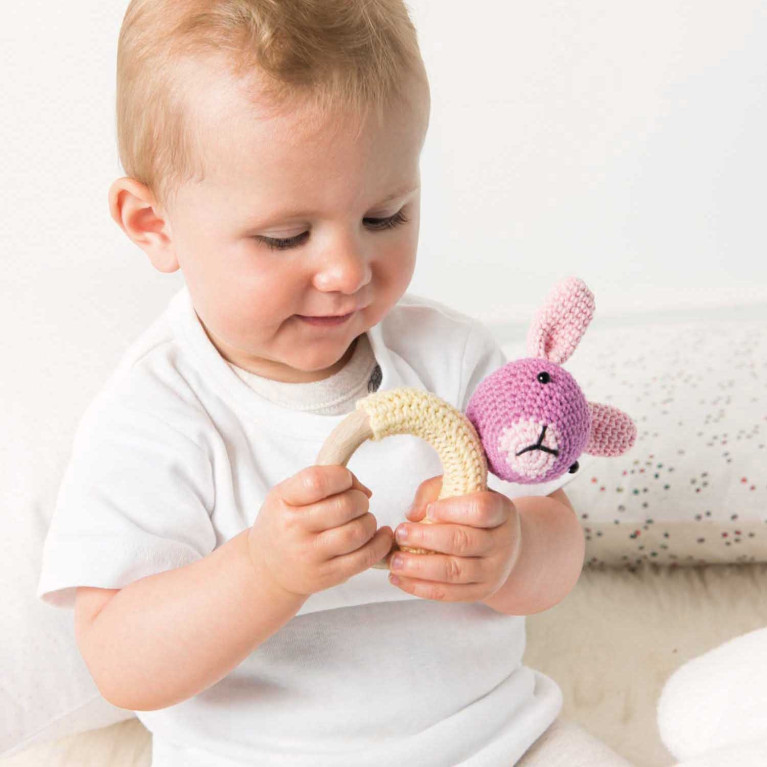 Anneau en bois pour hochet