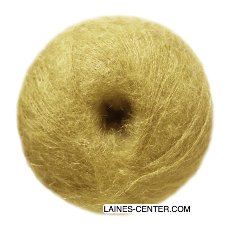 Mohair color jaune toasté