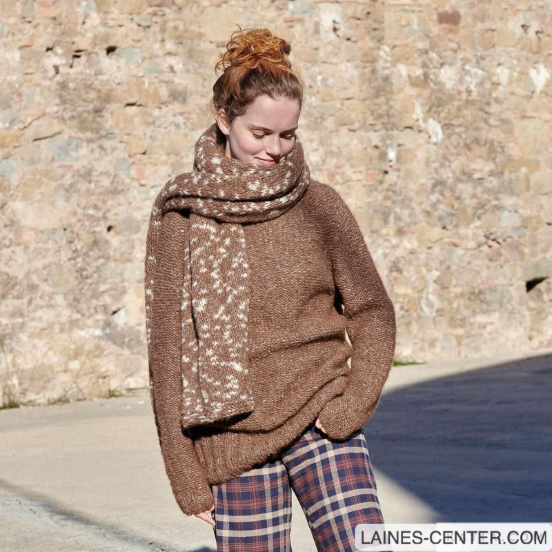 Modèle PDF - Echarpe Air Alpaca Natural Colors - Tricot