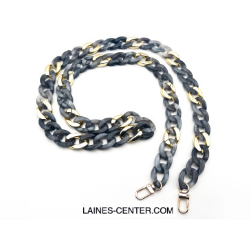 Chaine de sac maillons en métal et résine 13